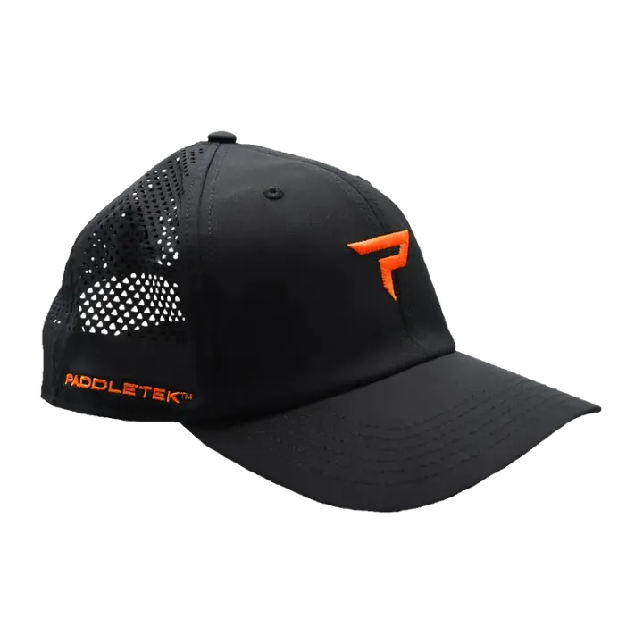 Paddletek_Performance-Icon-Hat_BlackOrange_Side