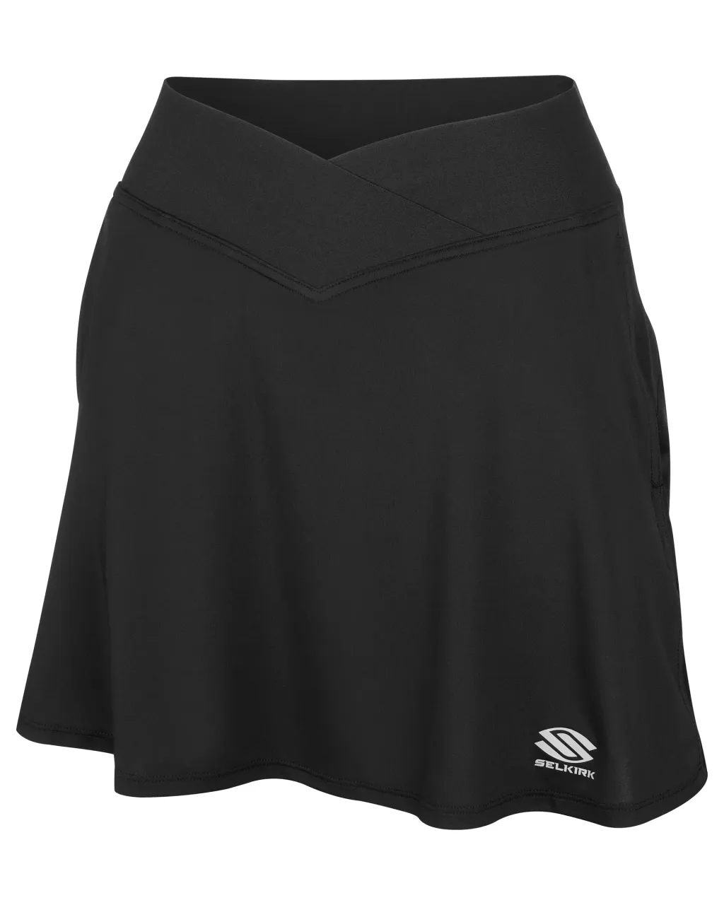 selkirk-pickleball-womens-skirt-black-front-aerofiber