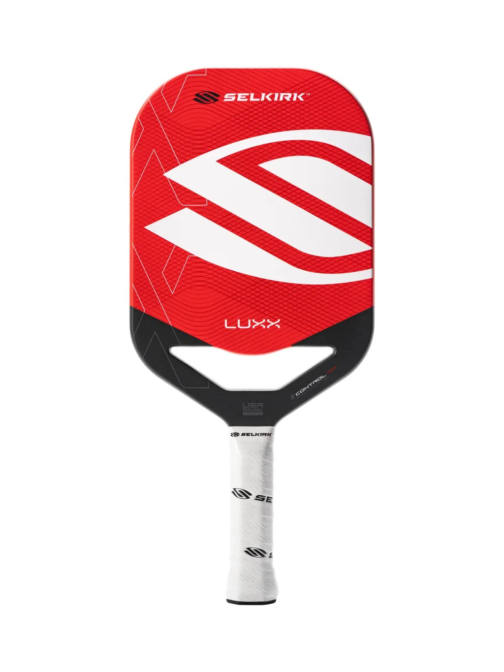 PDP-Selkirk-LUXX-Infinigrit-Pickleball-Paddle-Control-Air-Invikta-Red-01-Face-Angle