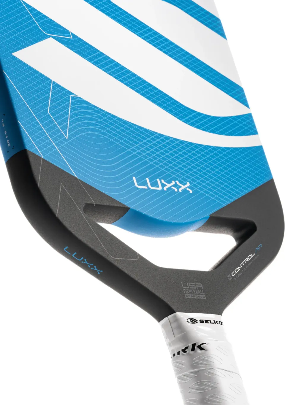 PDP-Selkirk-LUXX-Infinigrit-Pickleball-Paddle-Control-Air-Invikta-Blue-04-Throat-Angle