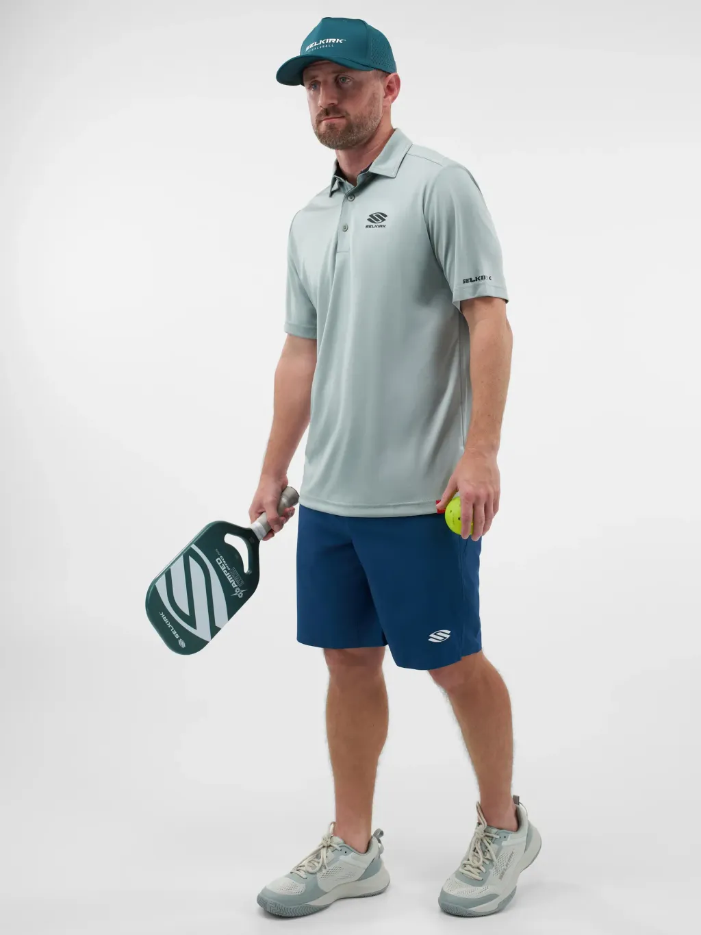 selkirk-pickleball-essentials-mens-sportwik-short-sleeved-polo-shirt-gray-shorts-navy-blue-04