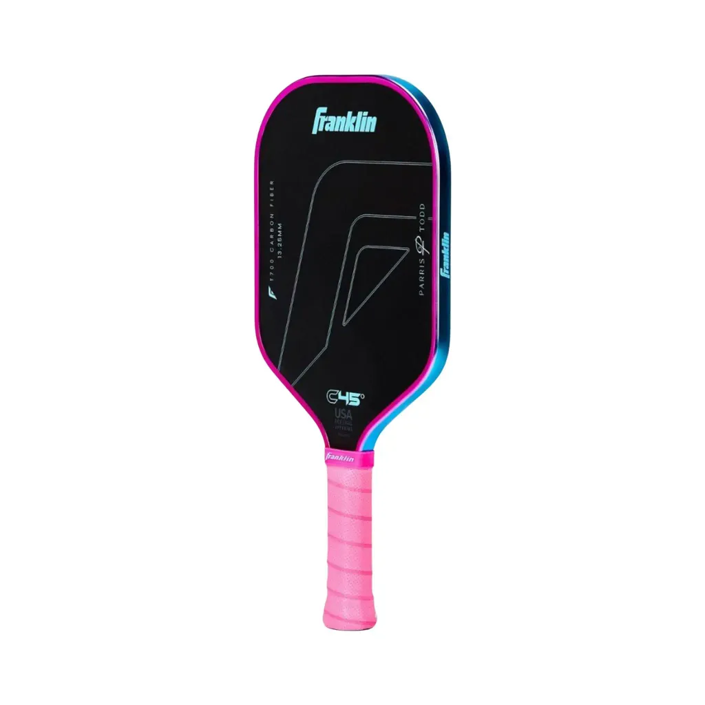 Franklin-C45-Parris-Todd-PinkBlue-Pickleball-Paddle-Angle