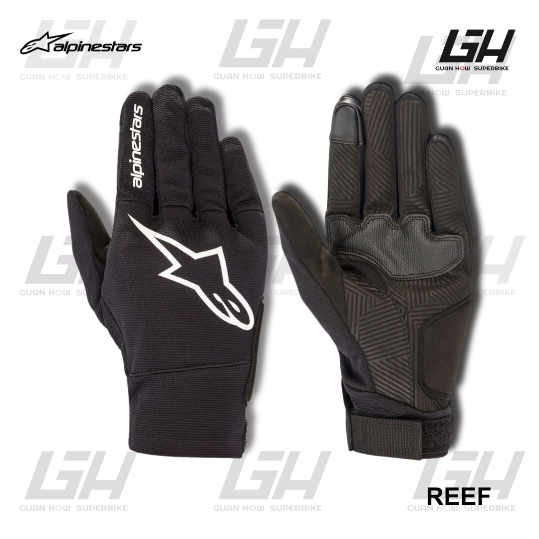 Alpinestars Reef Handschuhe – Schwarz/weiß/fluoreszierend Rot, Größe XXL, Für Motorrad & Sport
