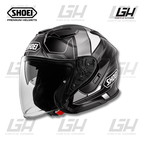Shoei J-Cruise 3 Whizzy TC-5 Glossy Black White – Guan How Shoei J-Cruise 3 Whizzy TC-5 Glossy Black White – Guan How