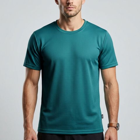 QUICK-DRY-TEE-GRAIN-BASIC-JERSEY-TEAL-GREEN