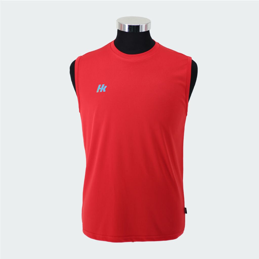 QUICK-DRY-TEE-RED-SLEEVELESS-FRONT
