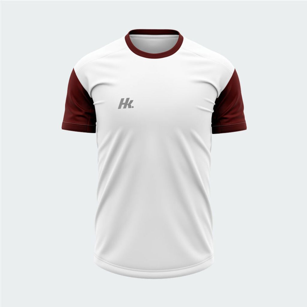 QUICK-DRY-TEE-WHITE-MAROON-FRONT
