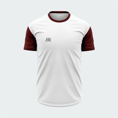 QUICK-DRY-TEE-WHITE-MAROON-FRONT