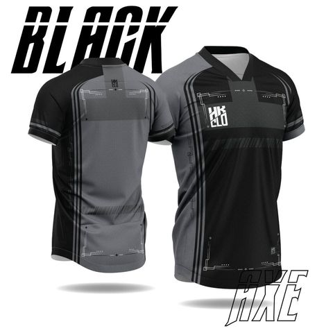 AXE-BLACK-GREY-FLAT-V-NECK