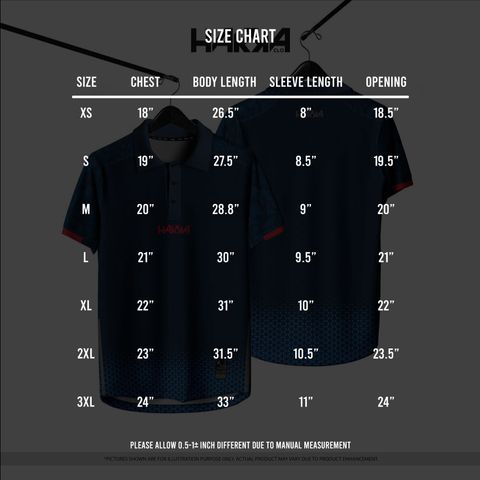 TRIBO-QUICK-DRY-MULTISPORTS-JERSEY-POLO-SIZE