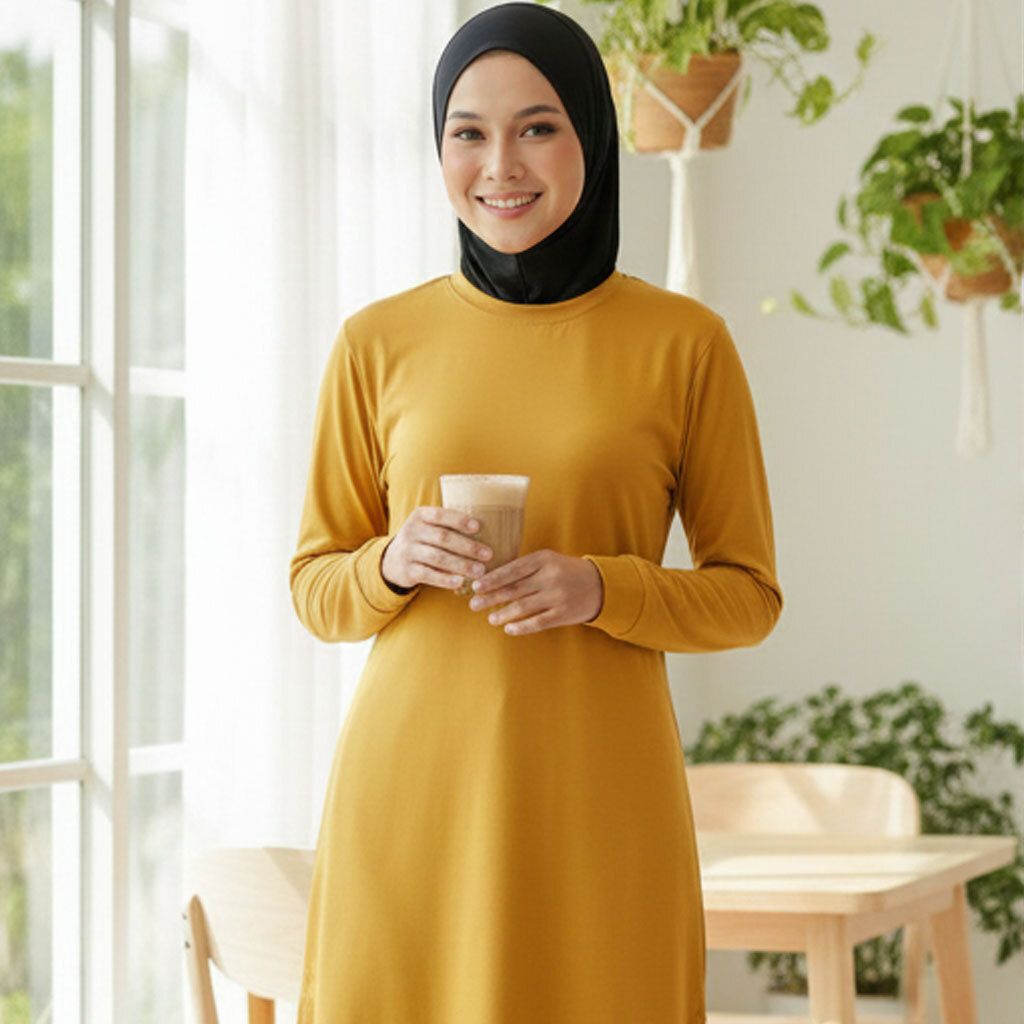 FATHIMAH-SUMAYYAH-DRESS-JERSEY-NUGGET-GOLD