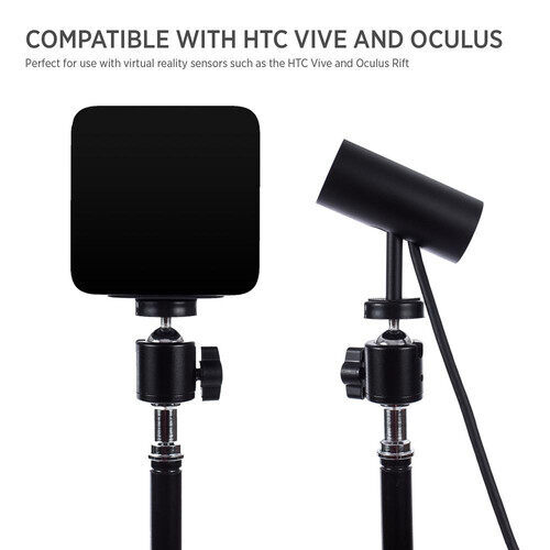 Support Métal Réglable VR Pour HTC VIVE - Hauteur Max 190 Cm, Tête Rotative 360°, Pour Station Base Et Caméras