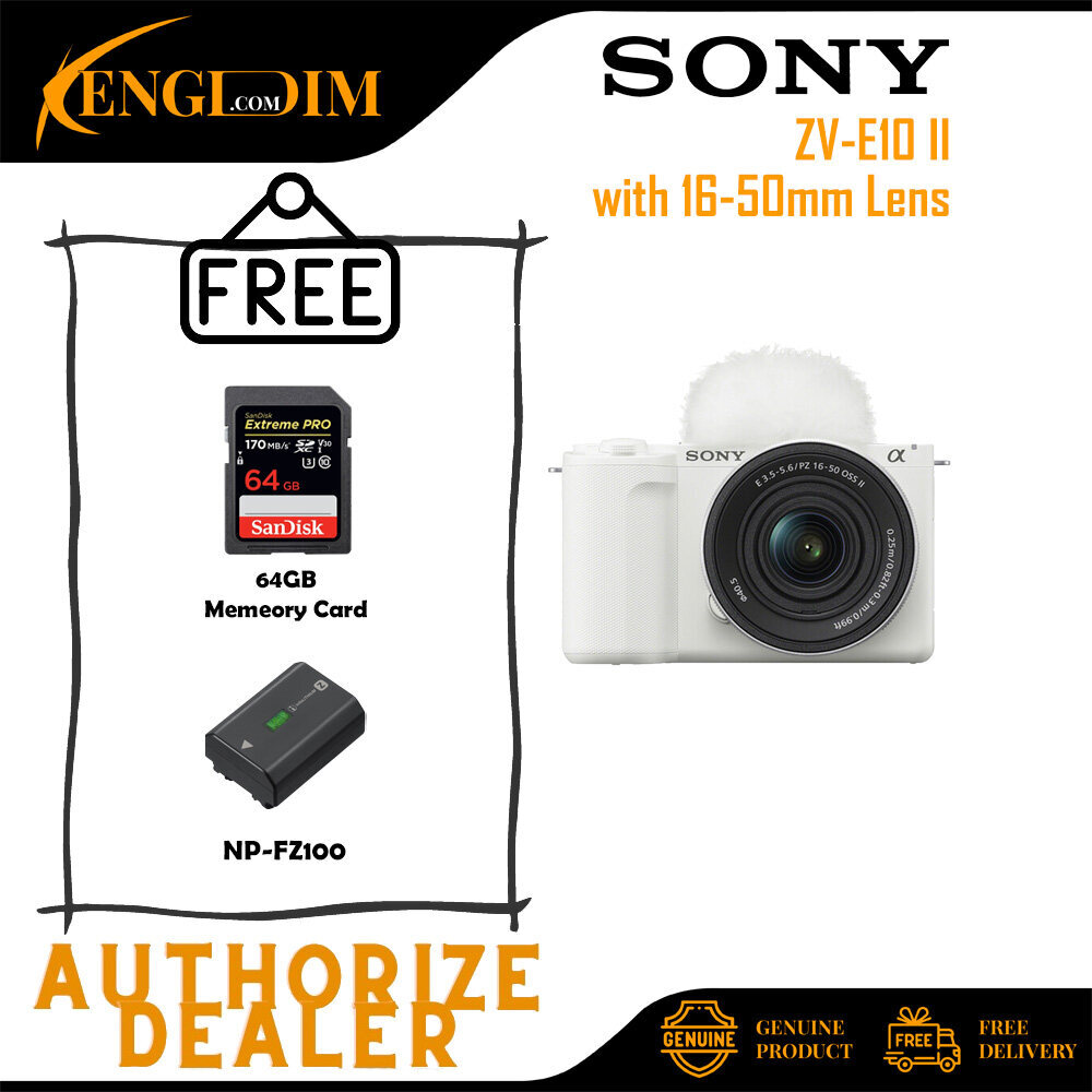 Sony ZV-E10 II Mirrorless Camera with E PZ 16-50mm Lens Sony ZV-E10 II Mirrorless Camera with E PZ 16-50mm Lens