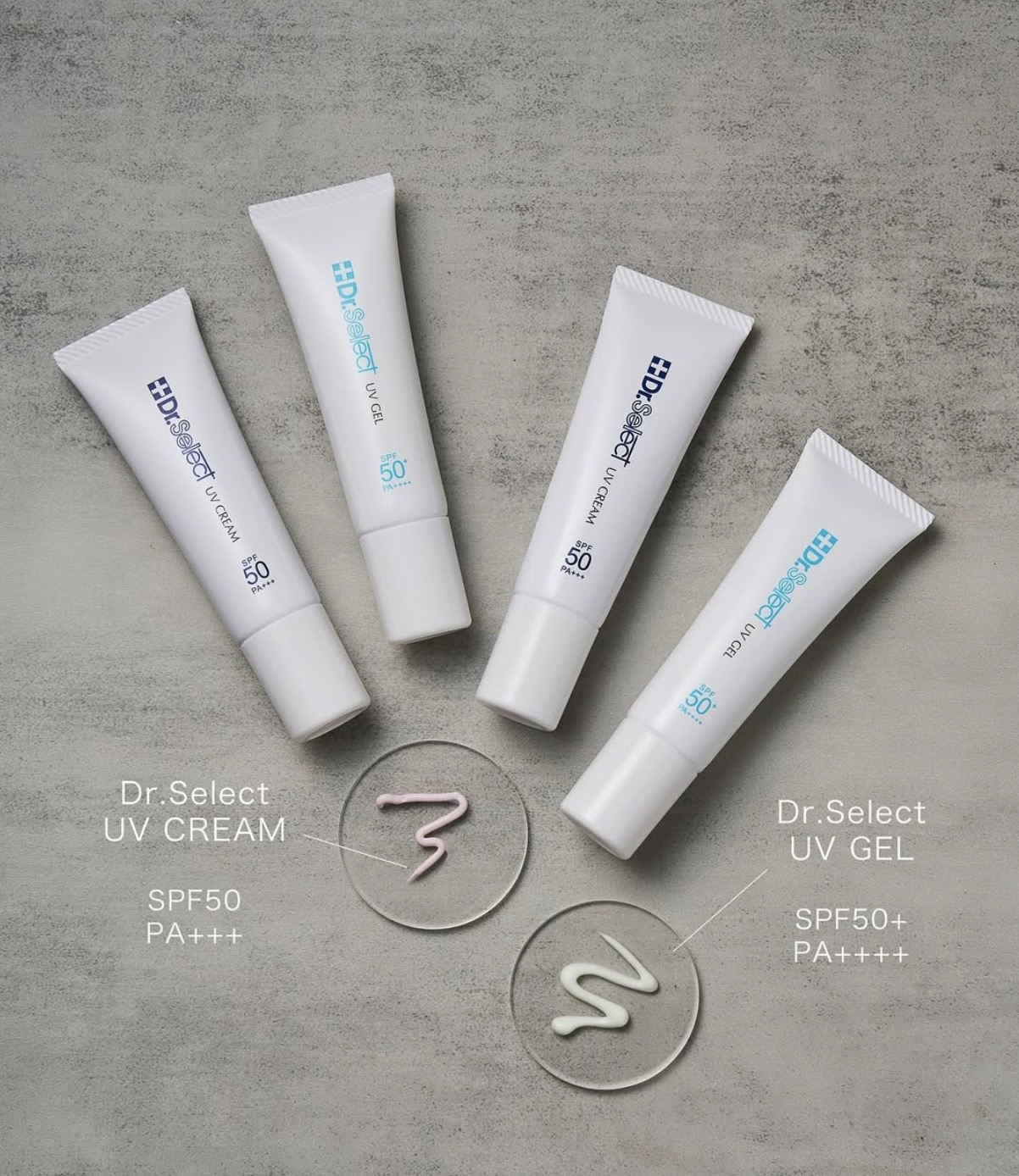 Dr.Select UV 凝膠 SPF 50+ PA++++ 與 UV 乳 SPF 50 PA+++ 廣譜防曬 by LIYA’S