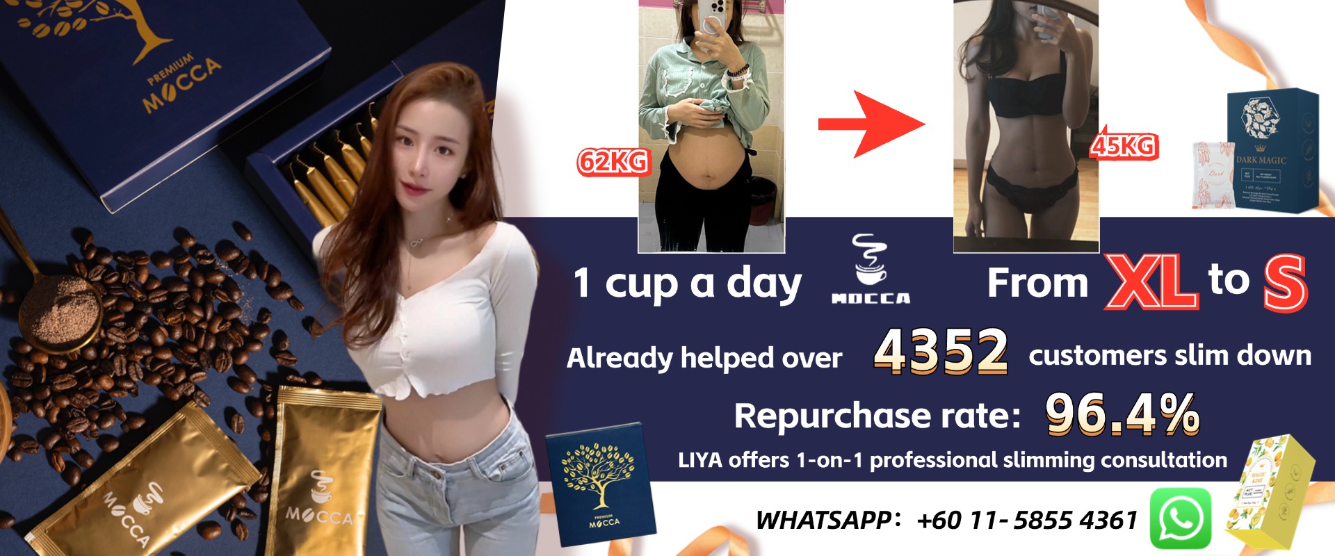 Magic Slimming Series: Magic Mocca, Magic Kimi, Dark Magic detox drinks