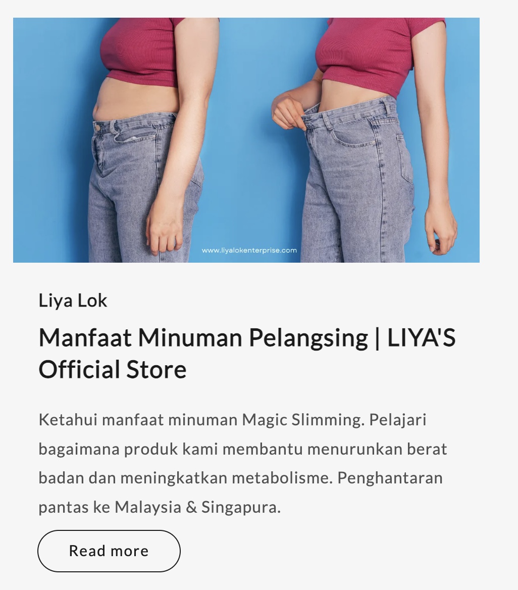 Kebaikan Minuman Pelangsing
