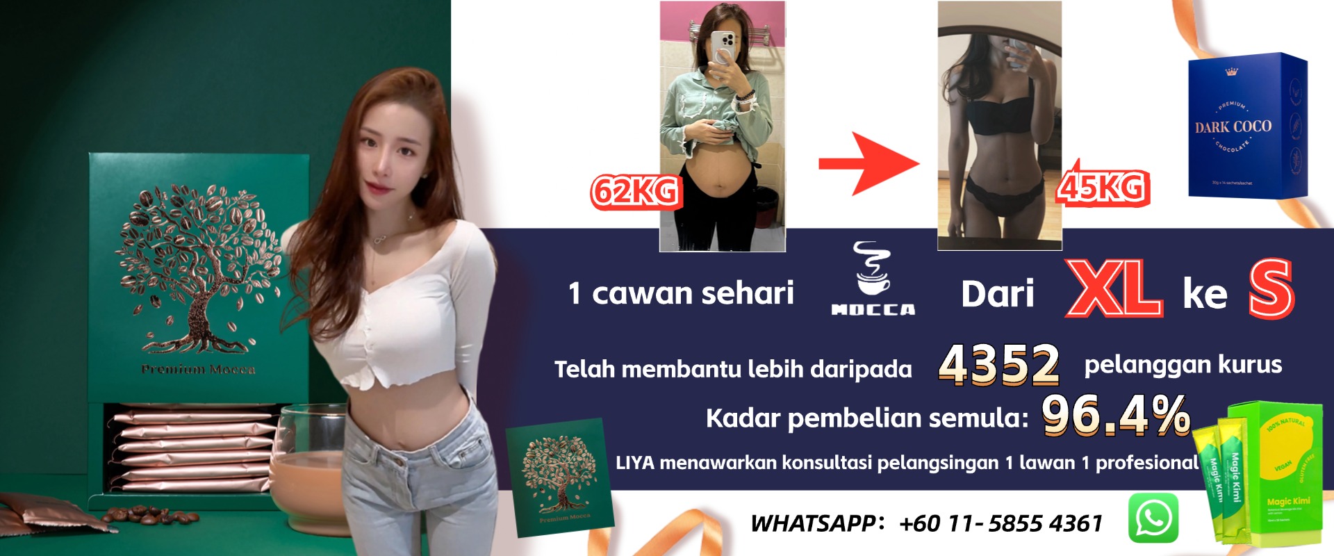 Minuman Magic Slimming oleh LIYA’S: Magic Mocca, Dark Magic, Magic Kimi