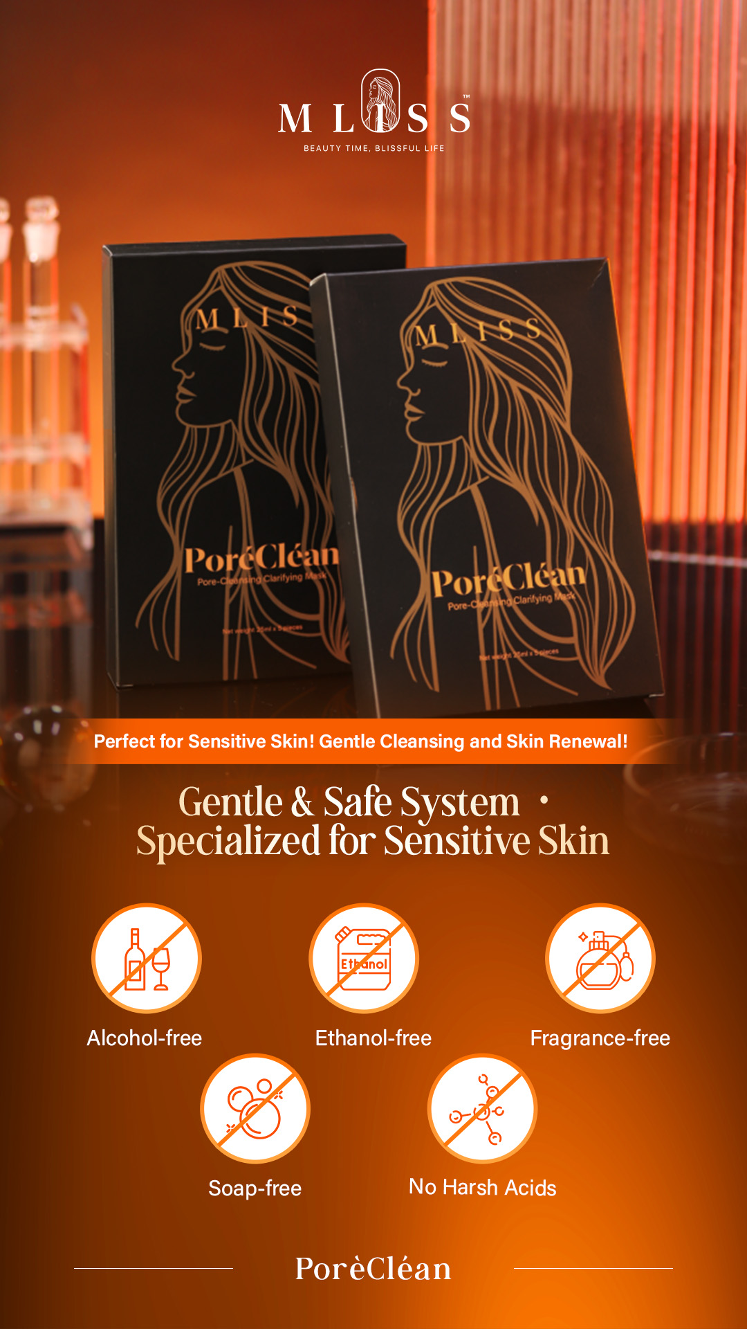 Sistem Selamat dan Lembut untuk Kulit Sensitif
