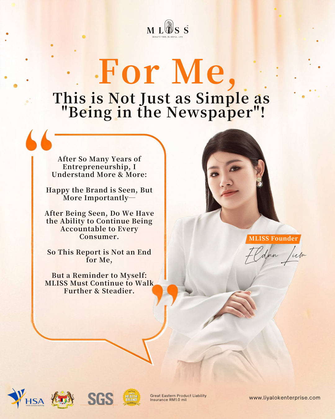 MLISS Founder Eldnn Liew Message
