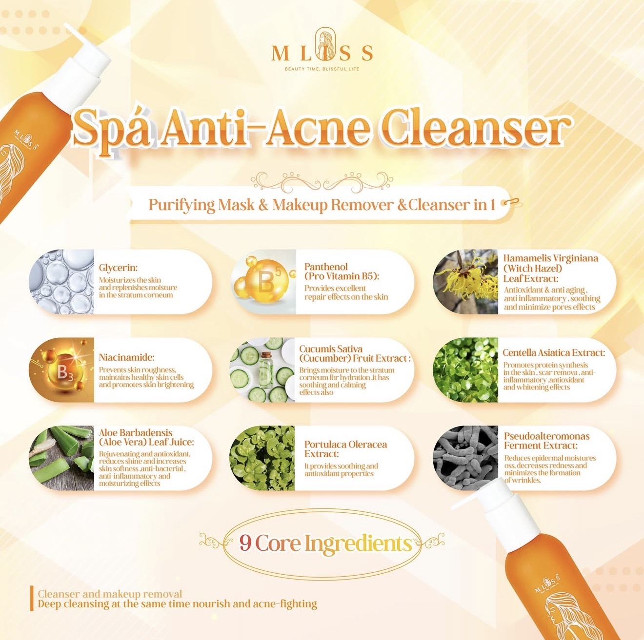 9 Bahan Utama: Centella & Niacinamide