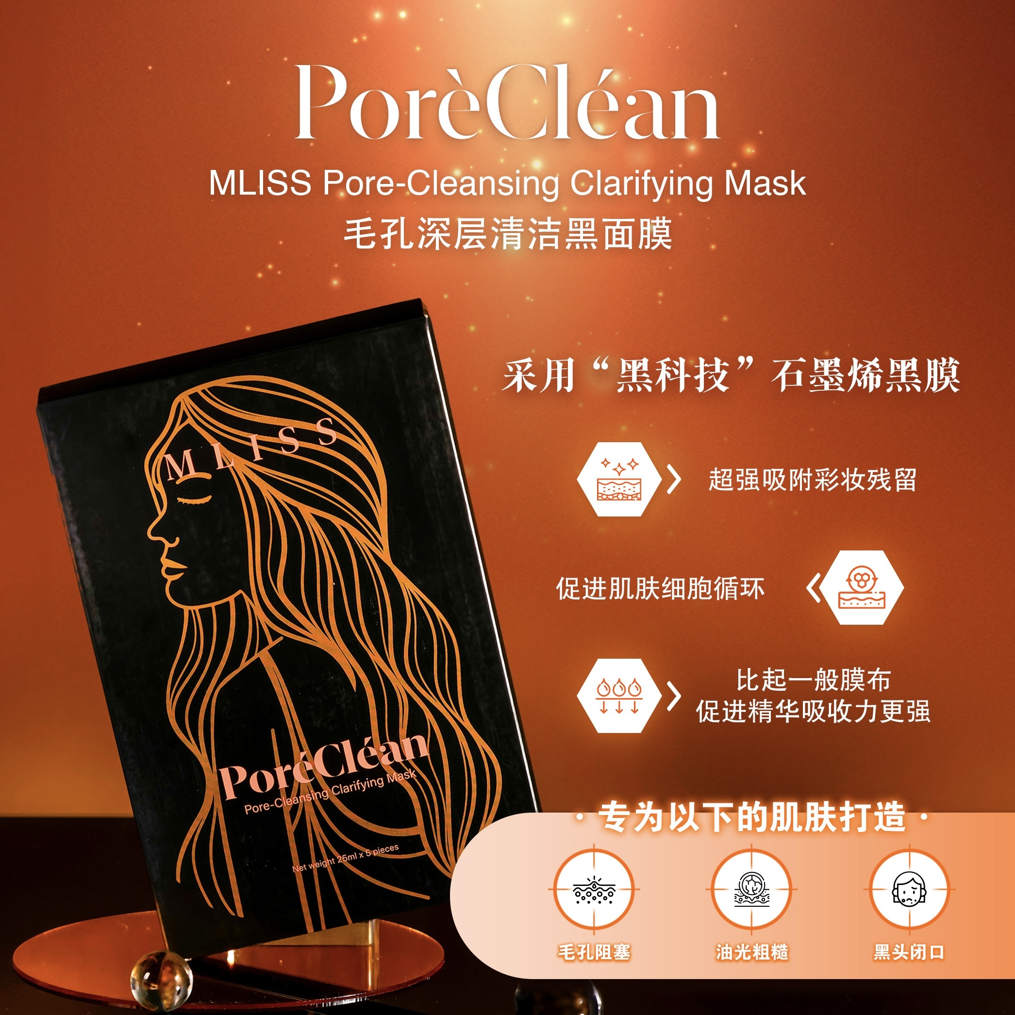 MLISS 石墨烯膜布黑科技 促进肌肤吸收与代谢