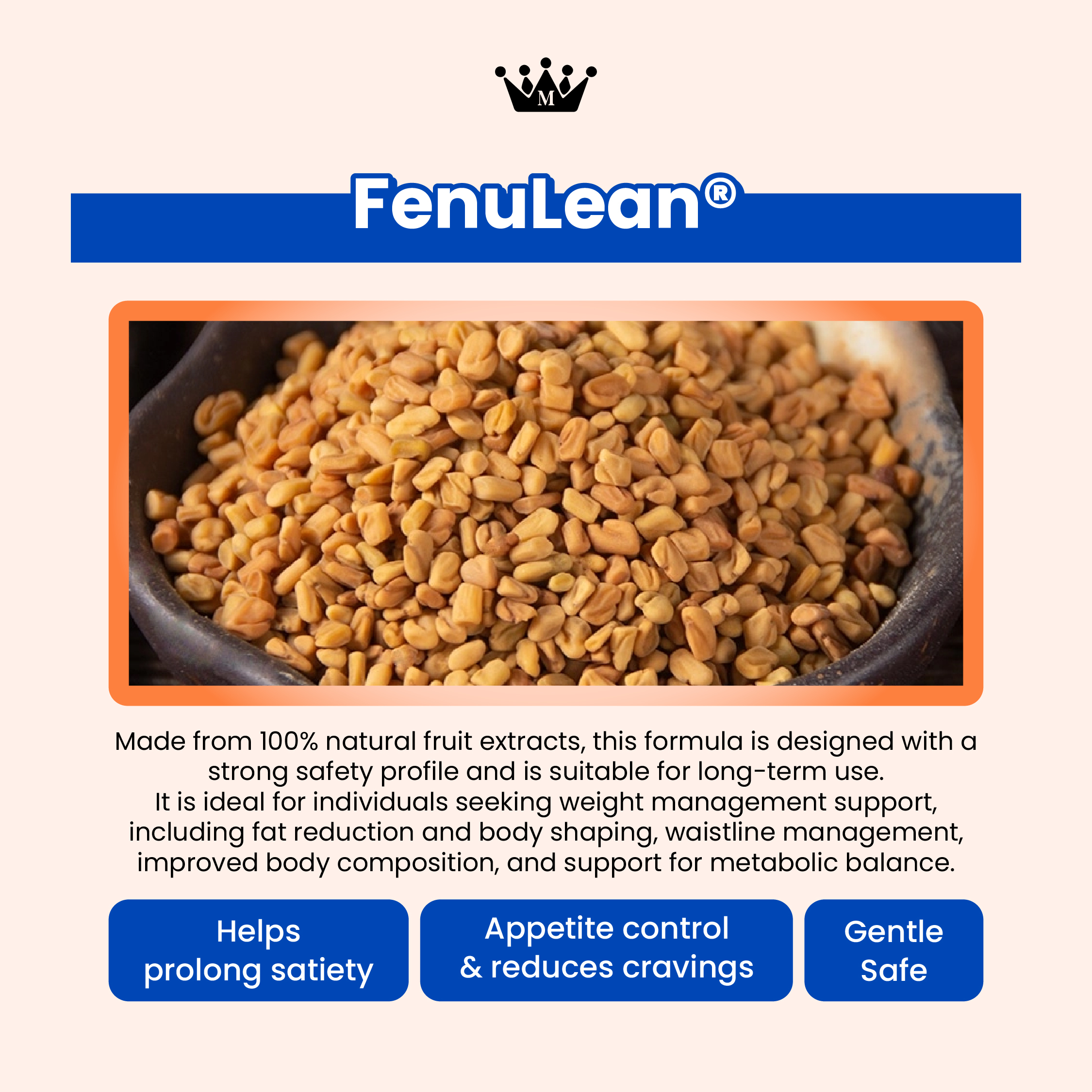 Ekstrak Tumbuhan Semula Jadi FenuLean untuk Mengawal Selera Makan & Keinginan Mengunyah