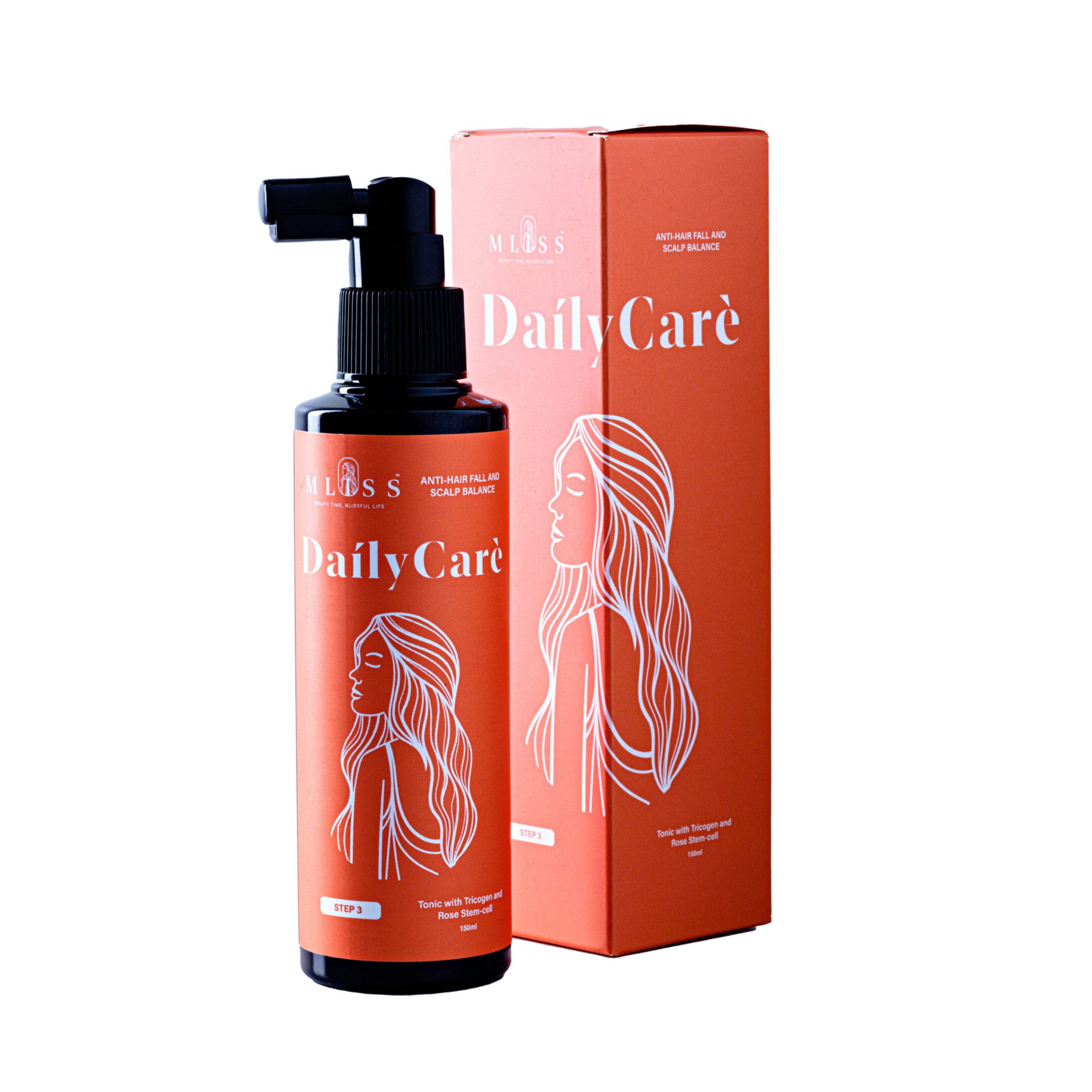 MLISS DailyCare 賦活生髮頭皮營養液單瓶與包裝盒實拍