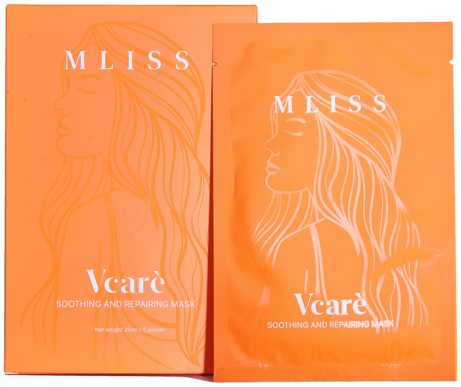MLISS Vcare 保濕修護面膜單盒裝 - 25ml x 5片裝醫用級無菌包裝