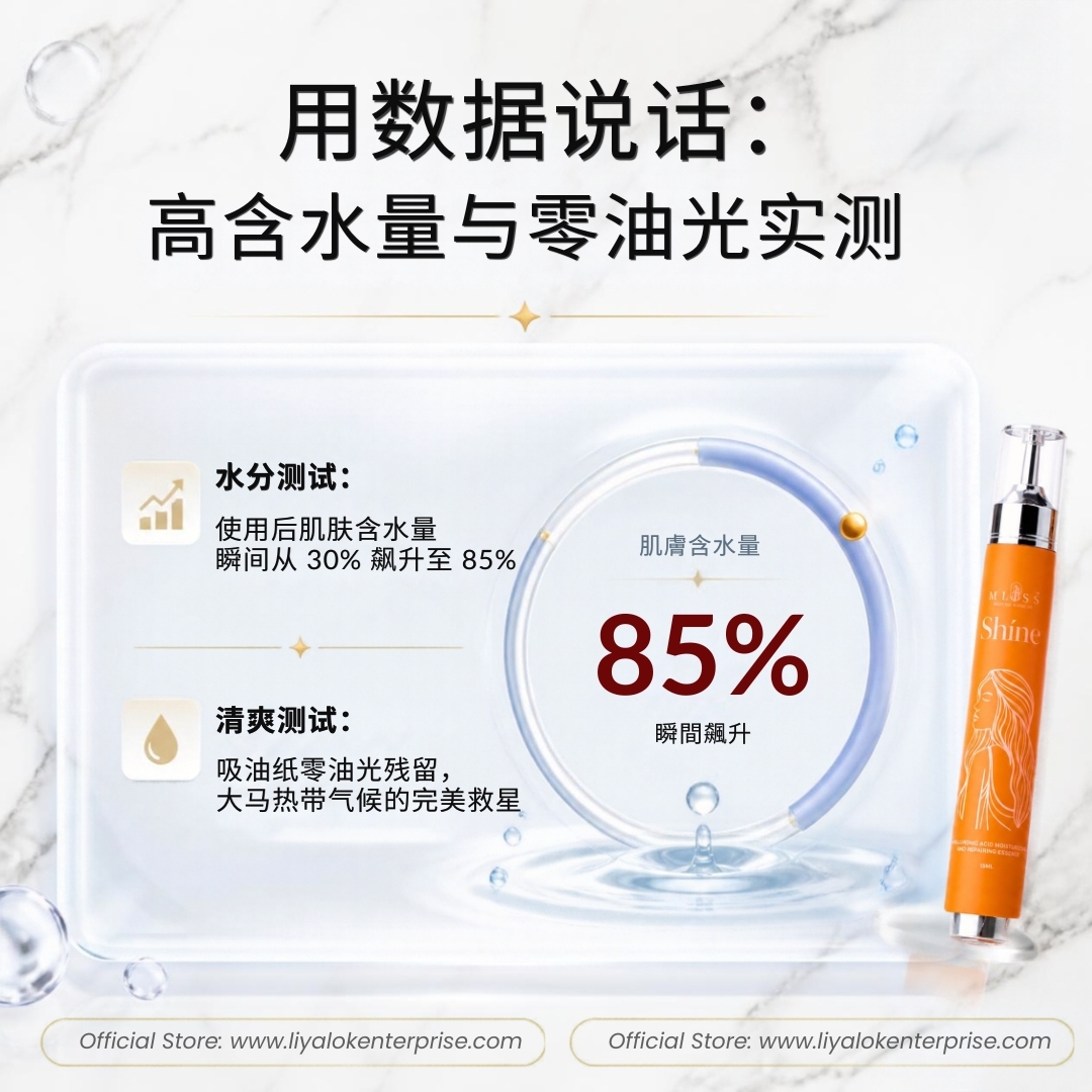 MLISS 护肤精华肌肤含水量飙升与清爽控油临床实测数据