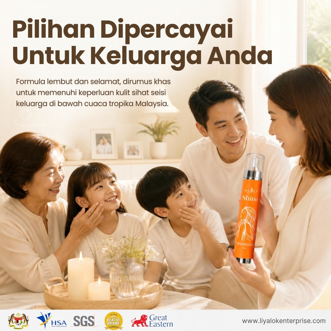 MLISS Shíne Skincare Family-Friendly Daily Care Scene