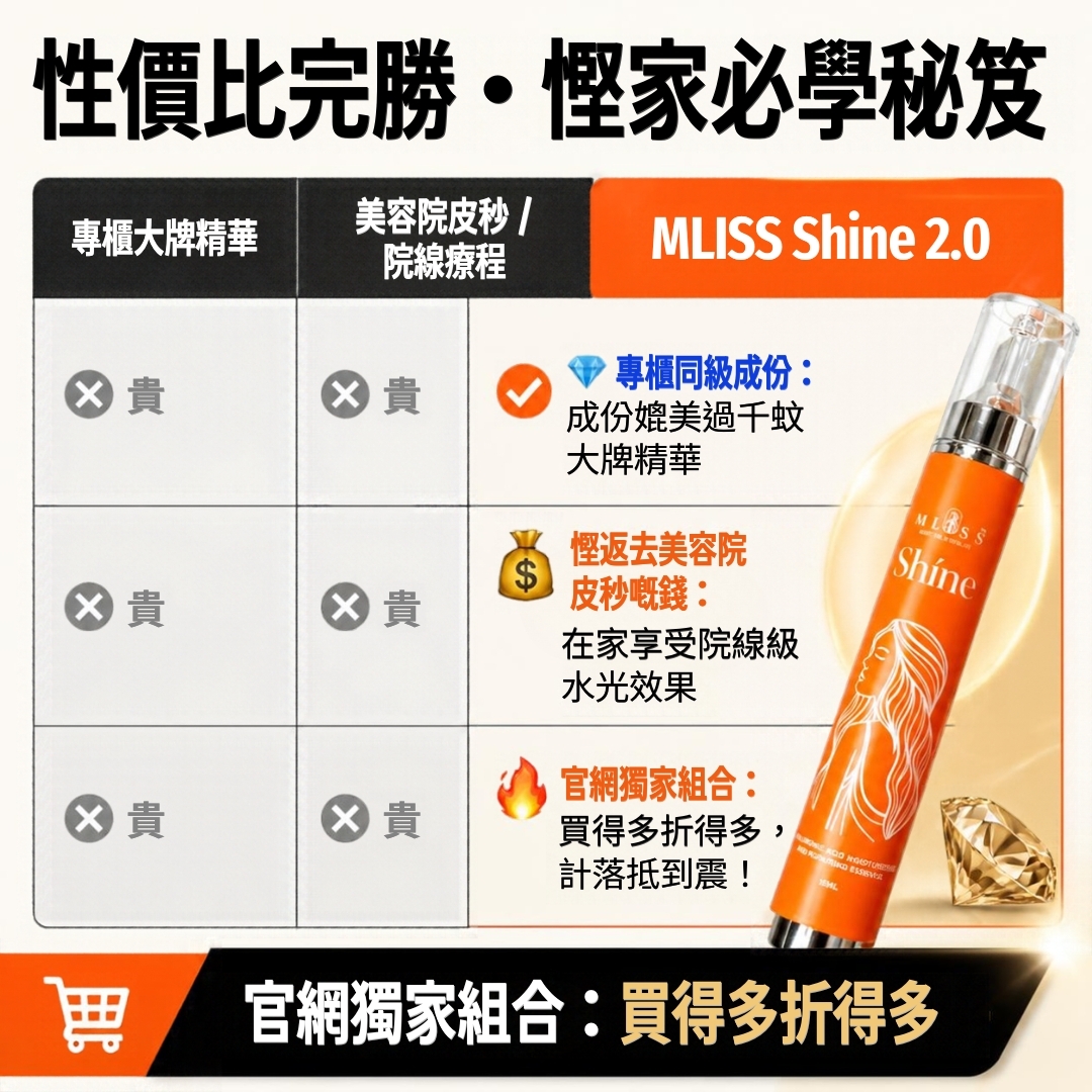 MLISS Shíne 專櫃大牌性價比與價格對比資訊