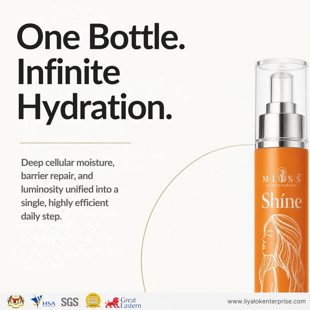 MLISS Shíne Hyaluronic Acid Essence Core Value Proposition Infographic