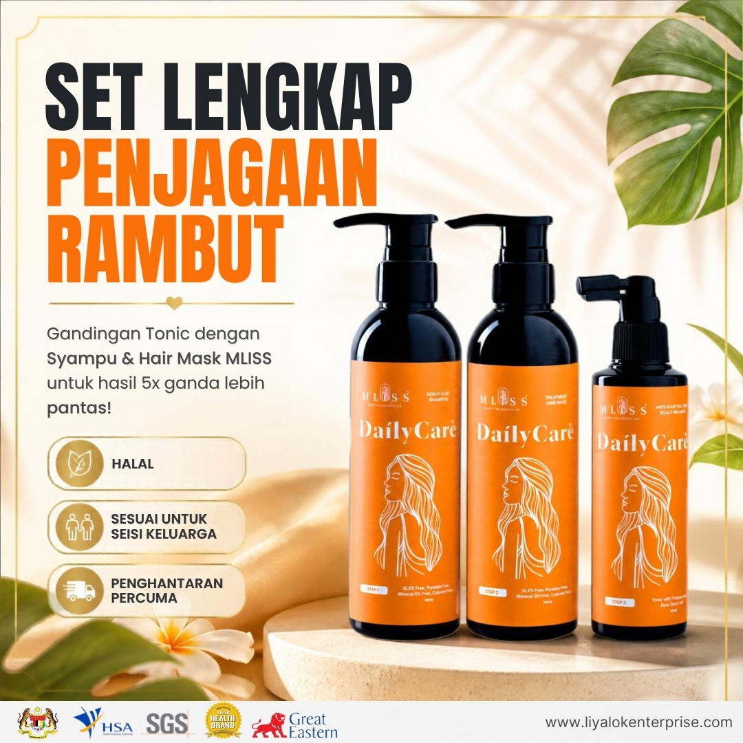 mliss tonic set combo penjagaan rambut
