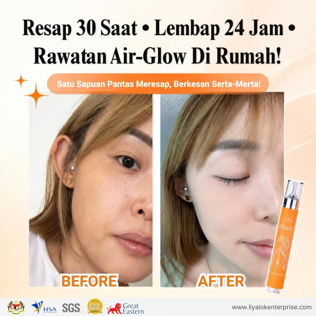 Rawatan air-glow di rumah MLISS Shine 2.0: Meresap 30 saat dan melembapkan kulit 24 jam