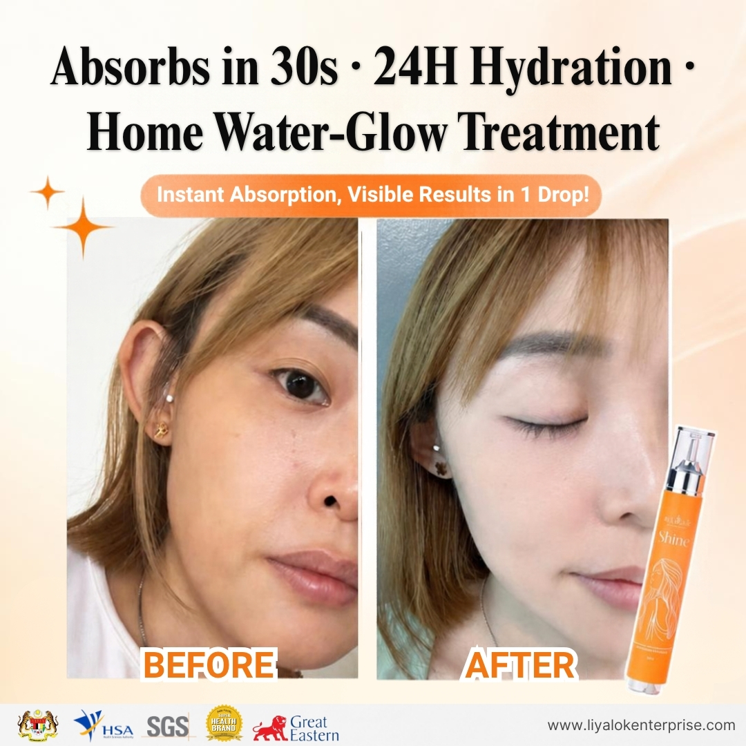 MLISS Shine 2.0 topical water-glow treatment results: 30-second absorption and 24-hour hydration