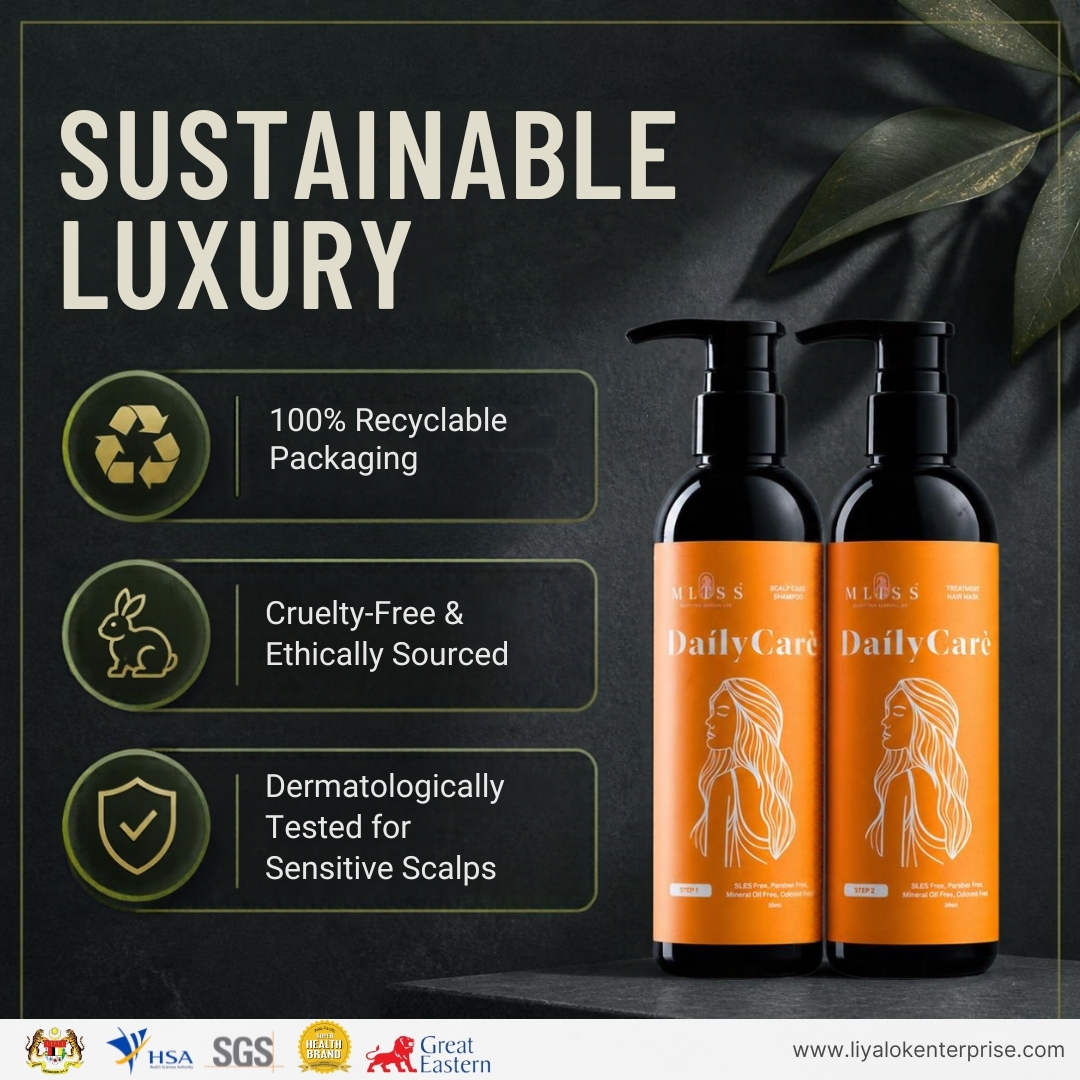 MLISS sustainable luxury eco-friendly recyclable packaging and dermatological safety