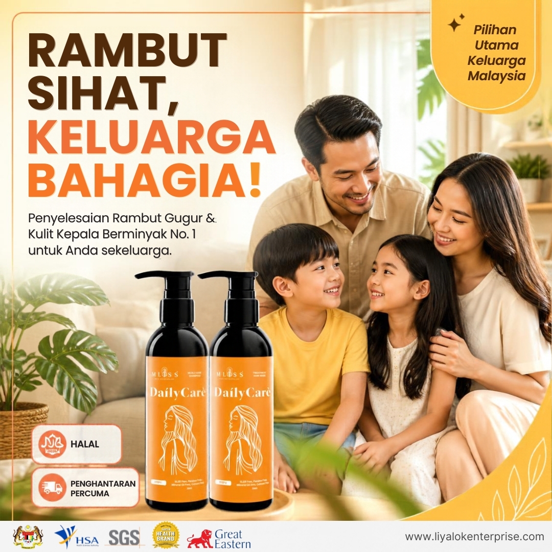 Set syampu dan topeng rambut MLISS untuk keluarga di Malaysia