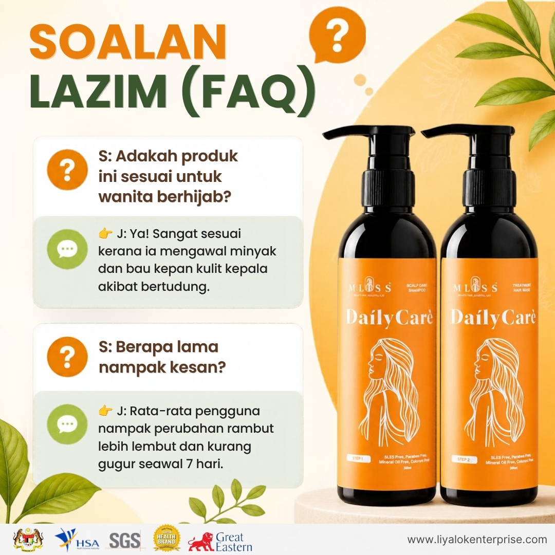 Soalan lazim mengenai kesesuaian produk MLISS untuk kulit kepala`