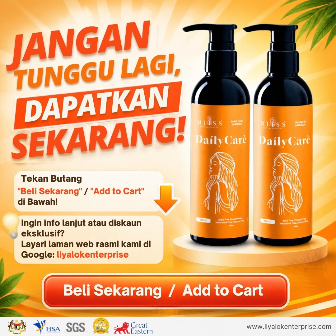 Tekan sini untuk beli sekarang produk penjagaan rambut MLISS`