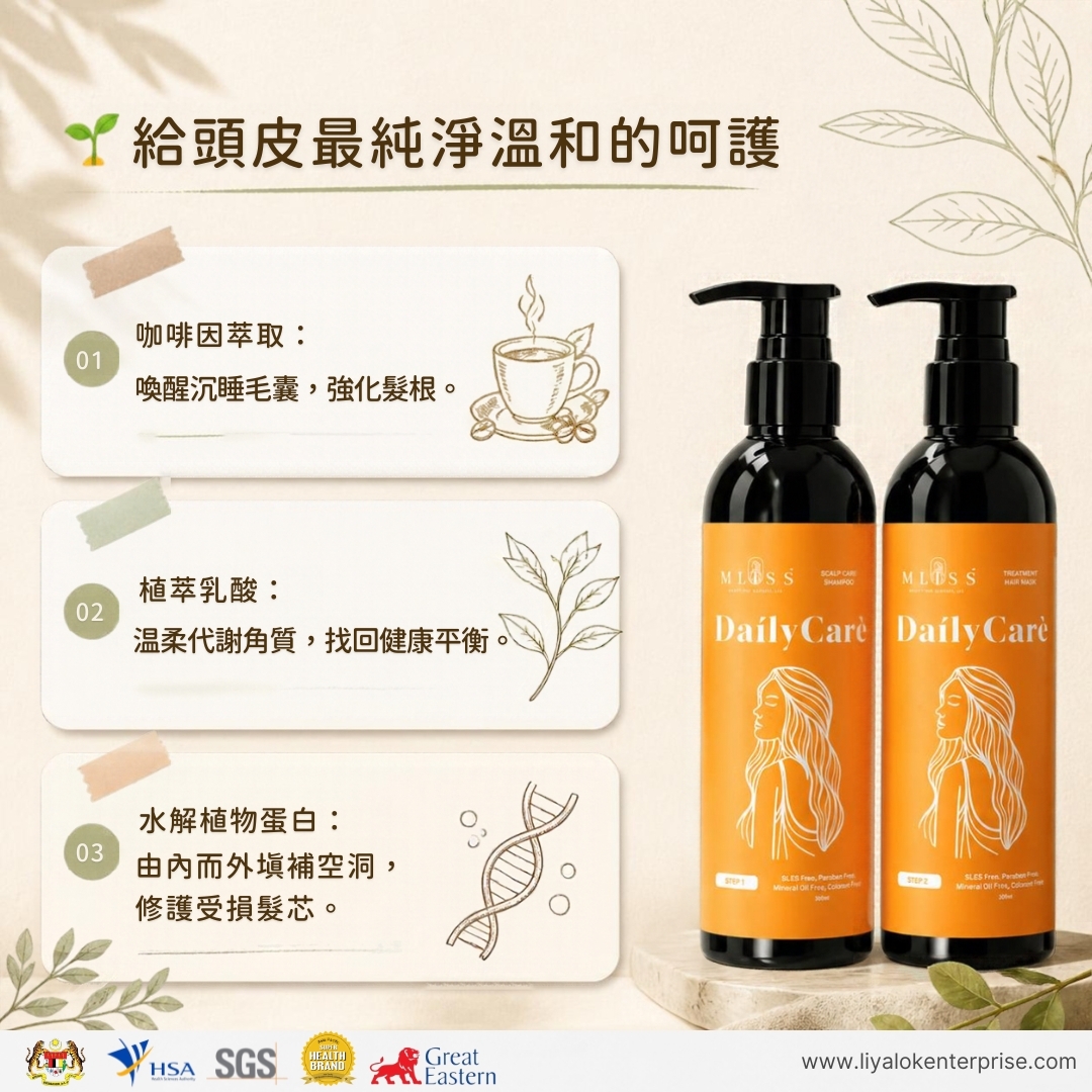 MLISS 植萃咖啡因與乳酸溫和護髮成分科學解析