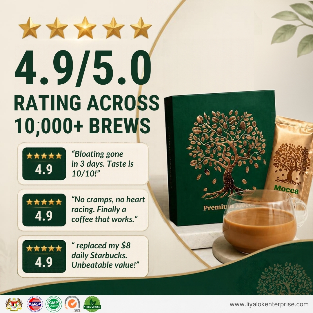 5-Star Verified Customer Reviews - Premium Mocca Bloating Loss and Taste Test