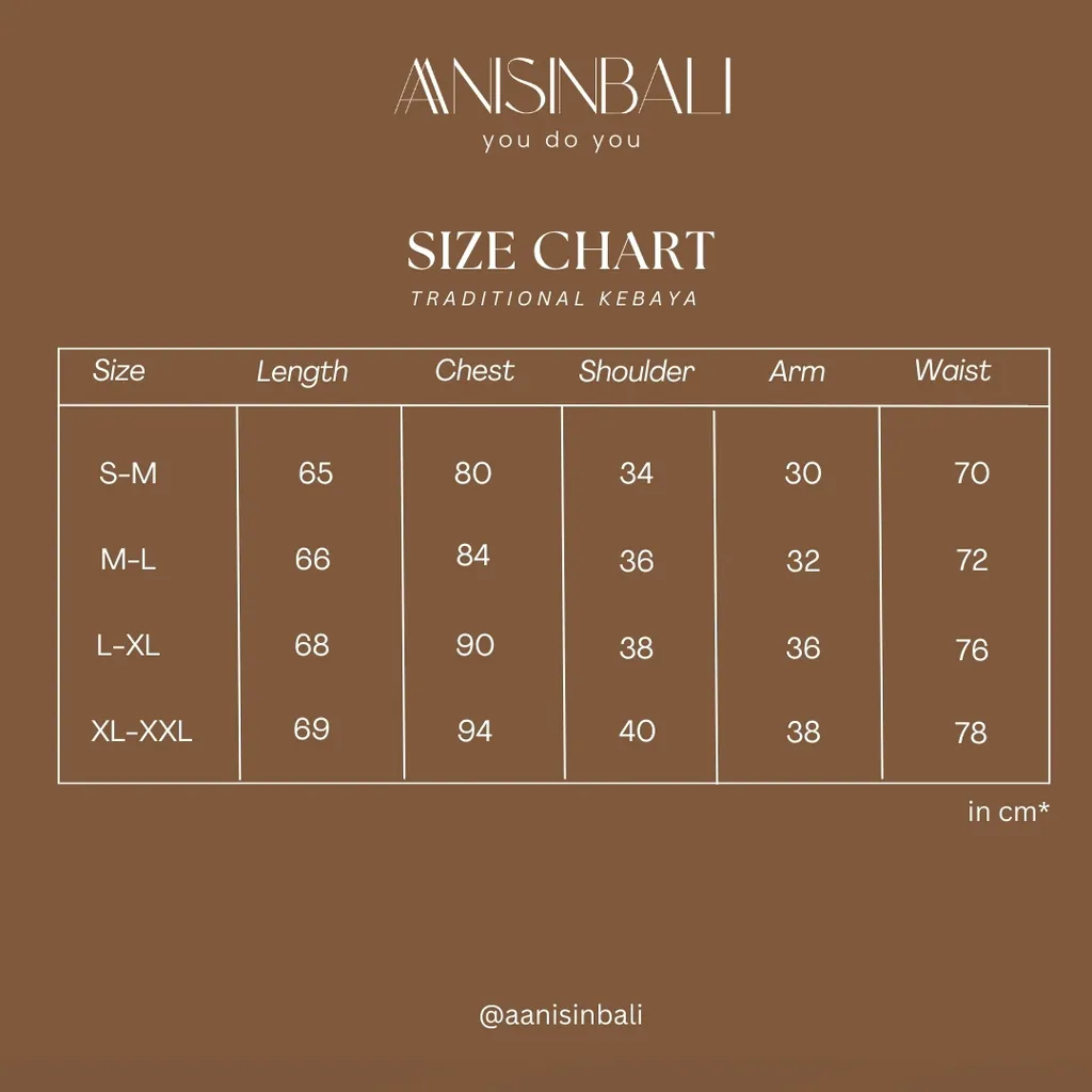 Brown Minimalist Size Chart Instagram Post