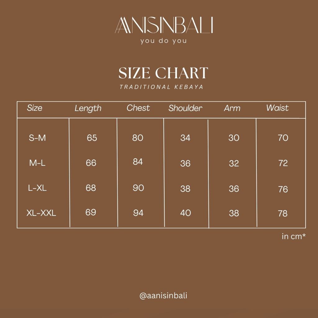 Brown Minimalist Size Chart Instagram Post
