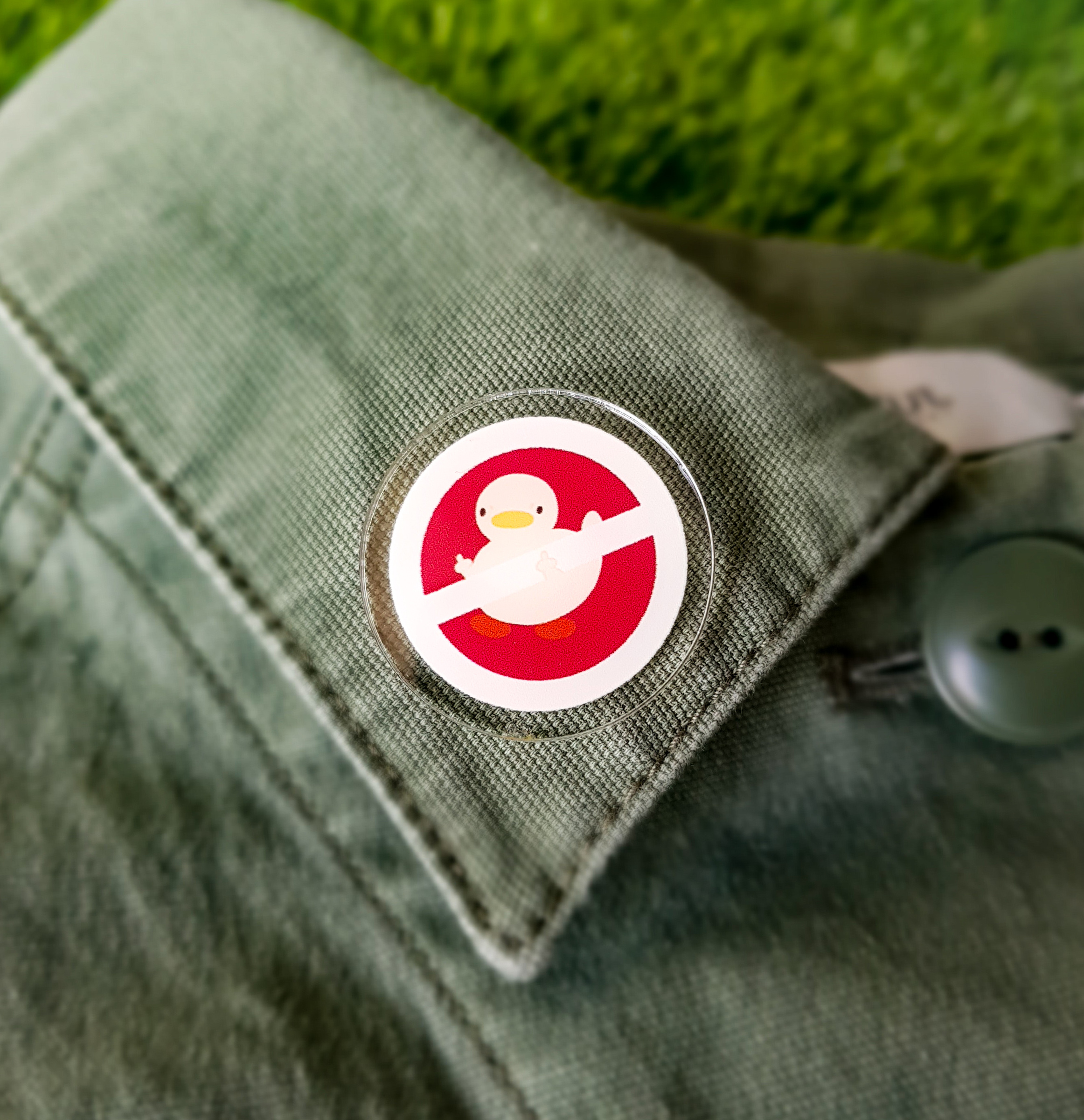 acrylic pin - f duck