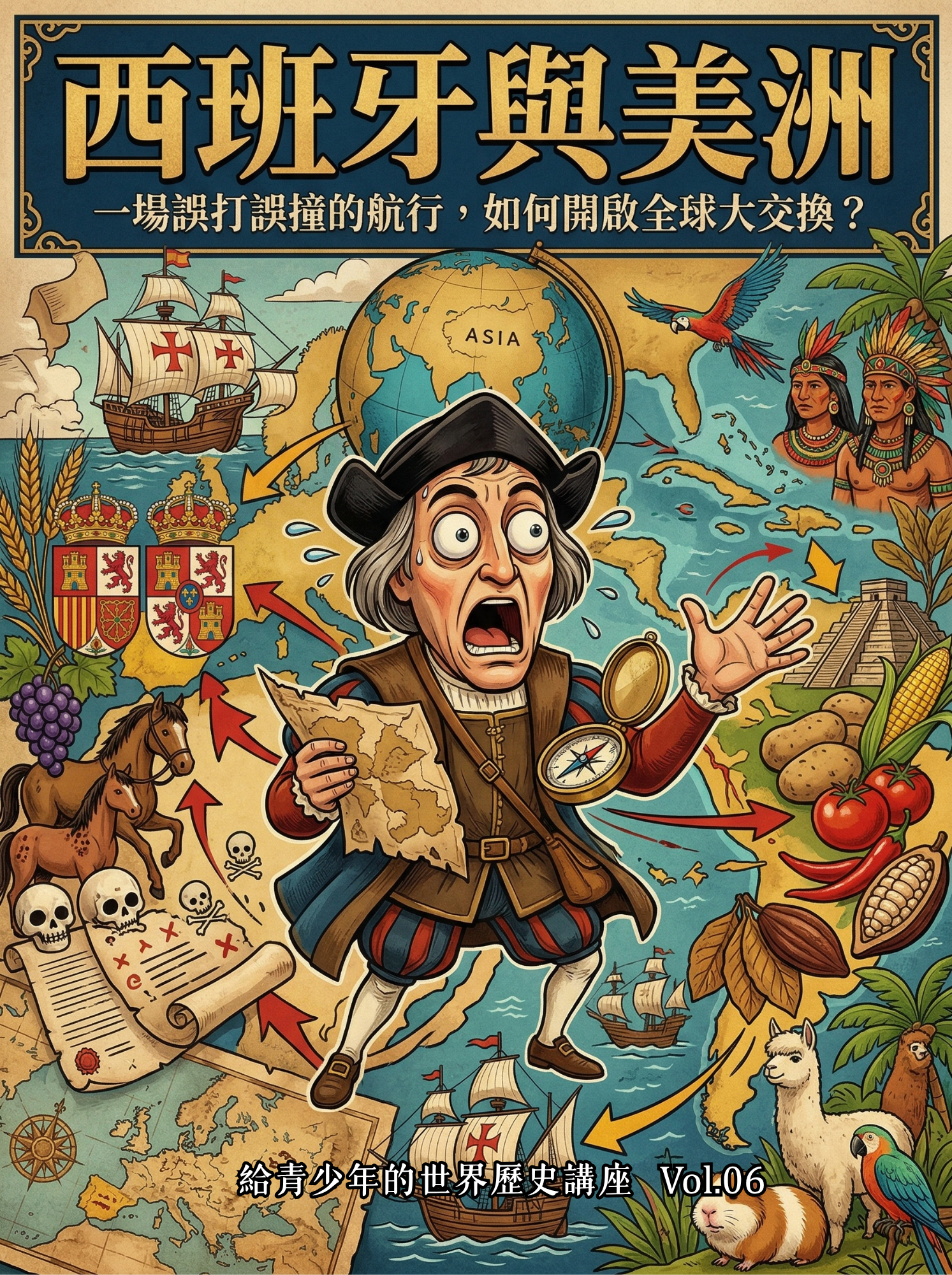 《西班牙與美洲：一場誤打誤撞的航行，如何開啟全球大交換？》（給青少年的世界歷史講座Vol.6)