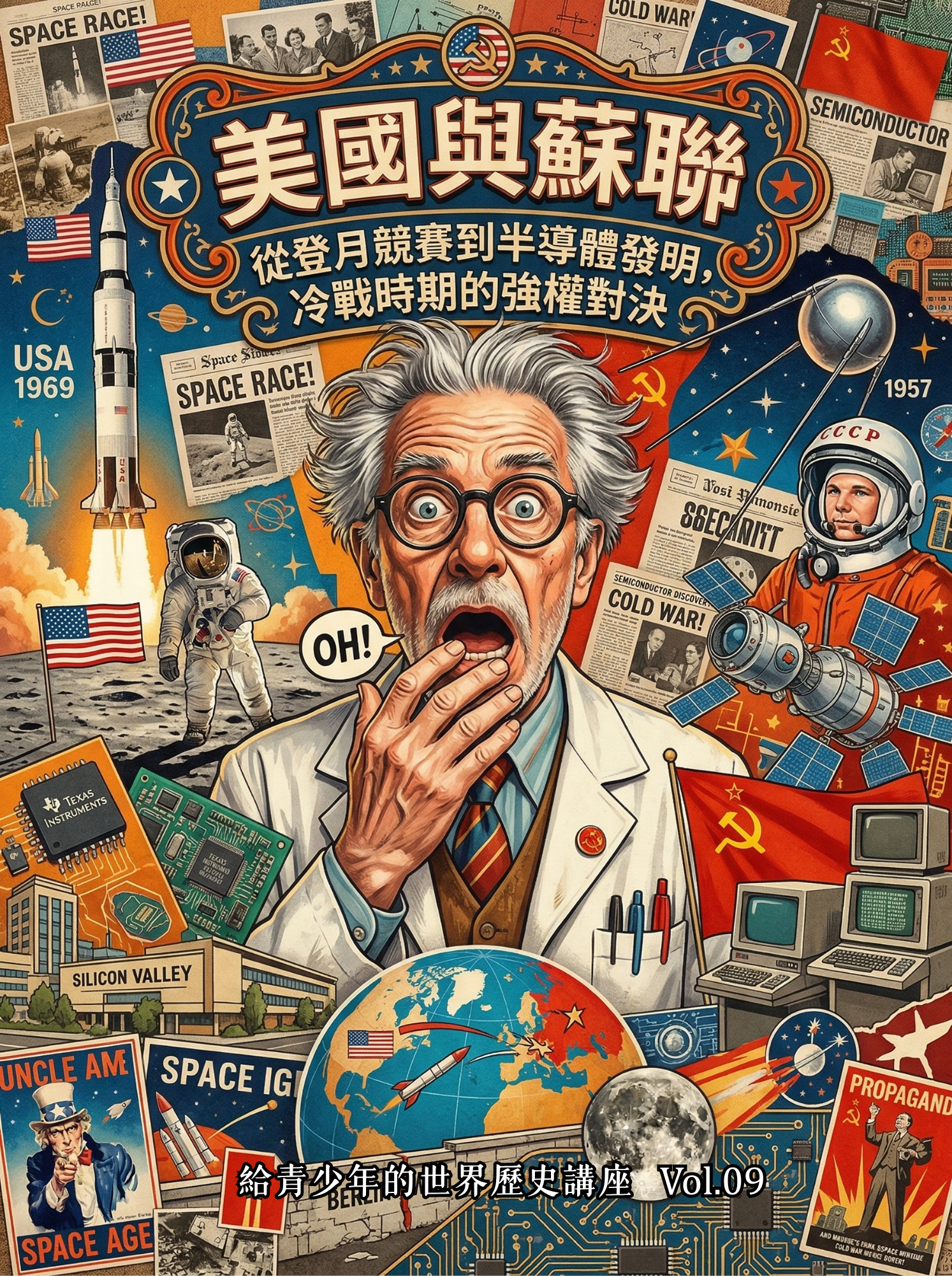 《美國與蘇聯：從登月競賽到半導體發明，冷戰時期的強權對決》（給青少年的世界歷史講座Vol.9)
