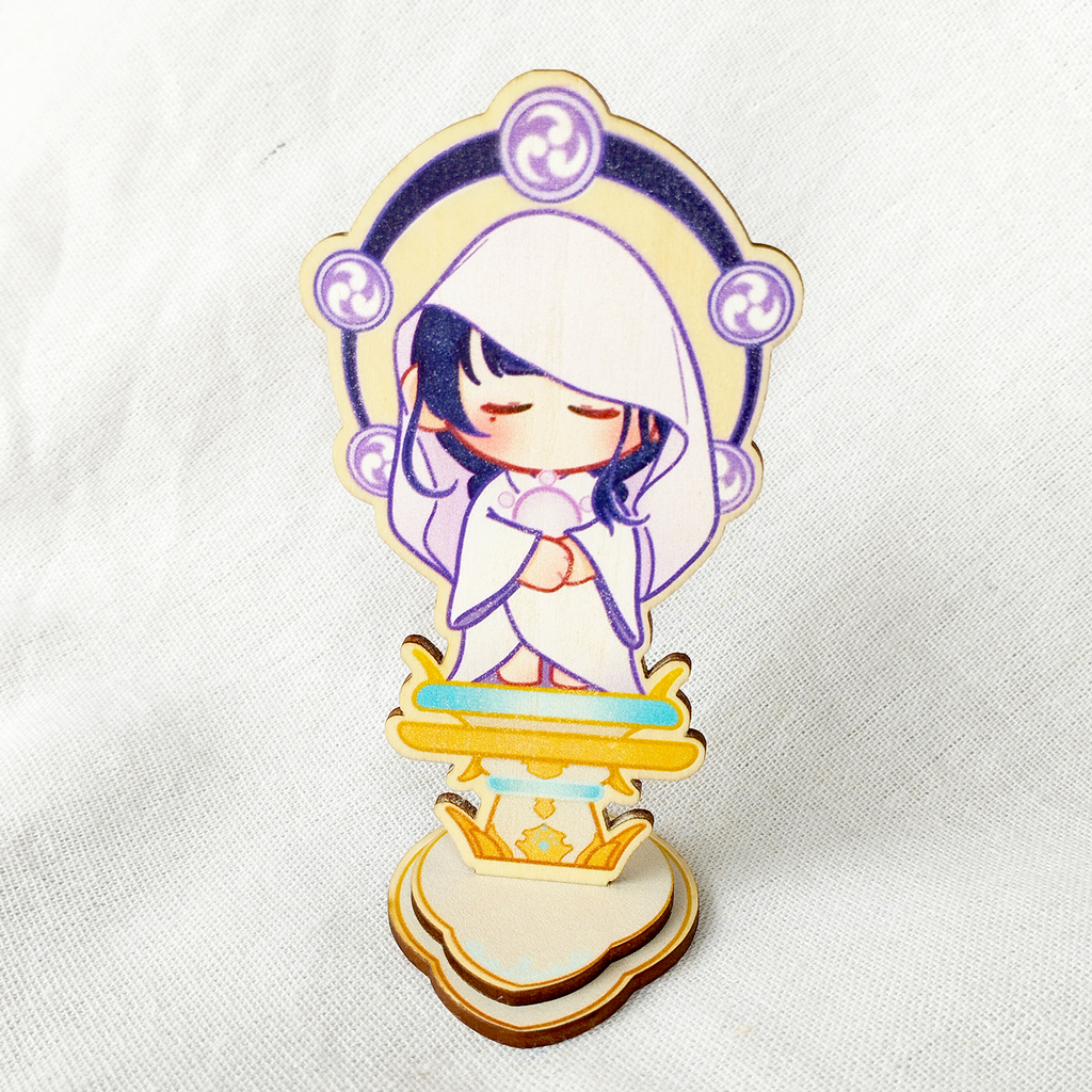 Raiden-Shogun-Statue-of-The-Seven-Wooden-Standee