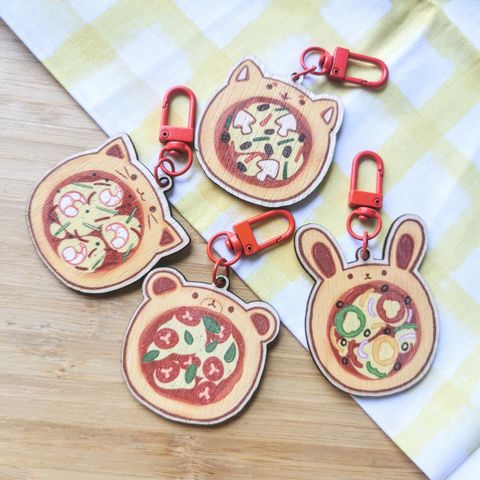 Pizza-Wooden-Keychains