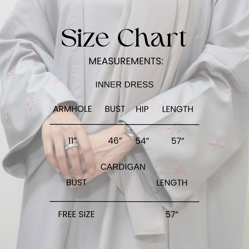 White and Black Aesthetic Size Chart Instagram Post