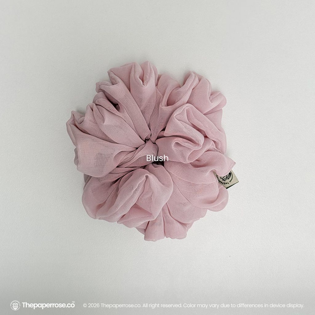 Blush Cotton Scrunchies